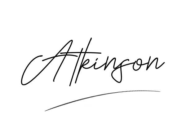 The best stylish Atkinson name signature simple easy in English