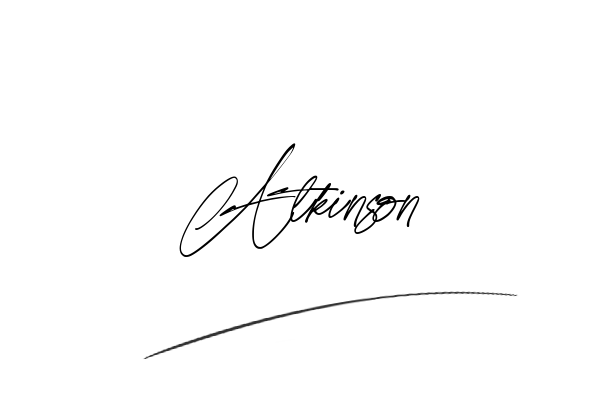 The best stylish Atkinson name signature simple easy in English