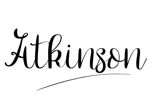 The best stylish Atkinson name signature simple easy in English