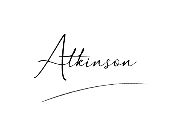 The best stylish Atkinson name signature simple easy in English