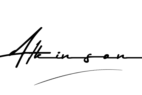 The best stylish Atkinson name signature simple easy in English