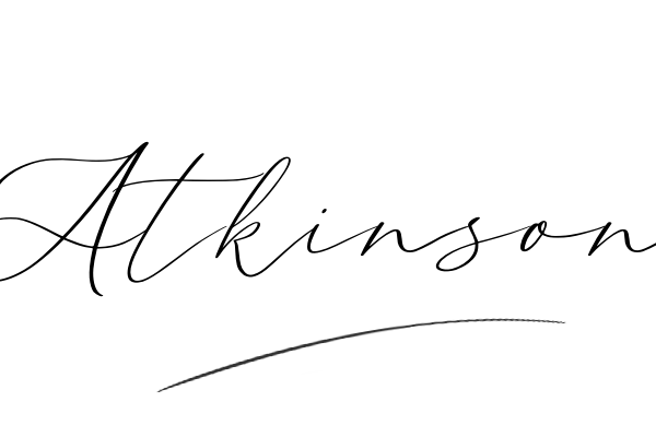 The best stylish Atkinson name signature simple easy in English