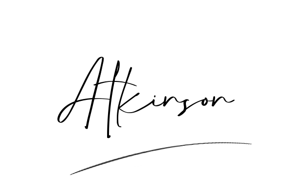 The best stylish Atkinson name signature simple easy in English