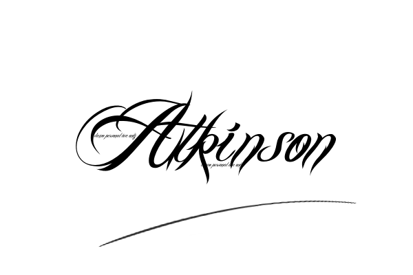 The best stylish Atkinson name signature simple easy in English