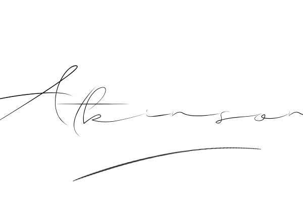 The best stylish Atkinson name signature simple easy in English