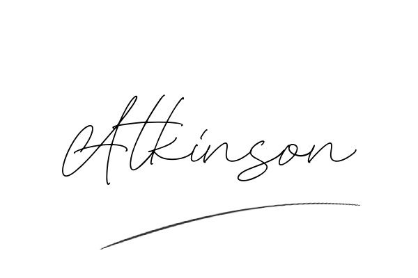 The best stylish Atkinson name signature simple easy in English