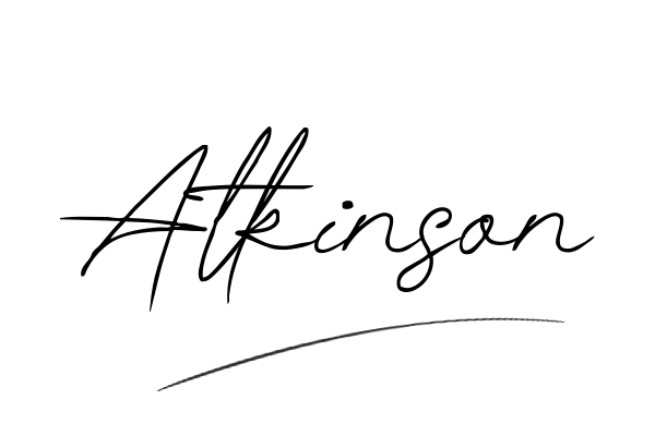 The best stylish Atkinson name signature simple easy in English