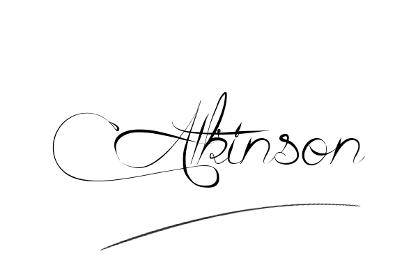 The best stylish Atkinson name signature simple easy in English