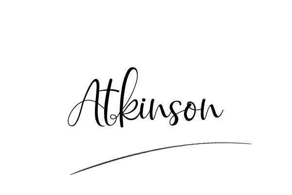 The best stylish Atkinson name signature simple easy in English