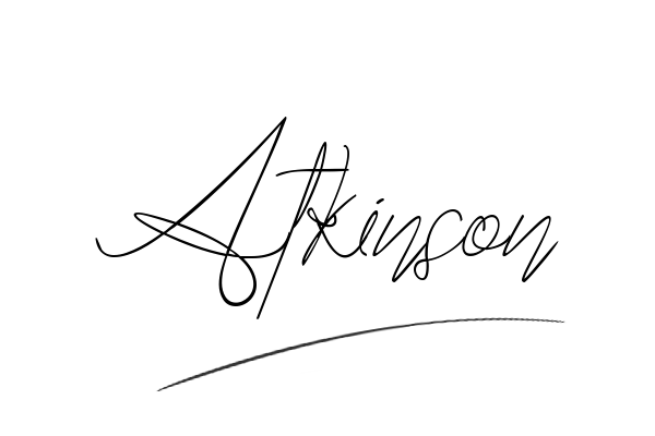 The best stylish Atkinson name signature simple easy in English