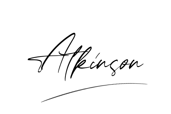The best stylish Atkinson name signature simple easy in English