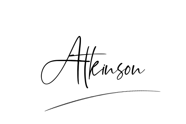 The best stylish Atkinson name signature simple easy in English