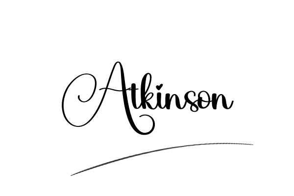 The best stylish Atkinson name signature simple easy in English