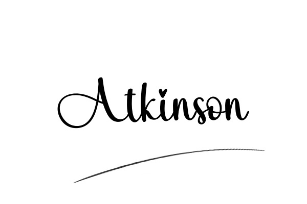 The best stylish Atkinson name signature simple easy in English