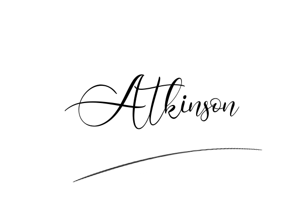The best stylish Atkinson name signature simple easy in English