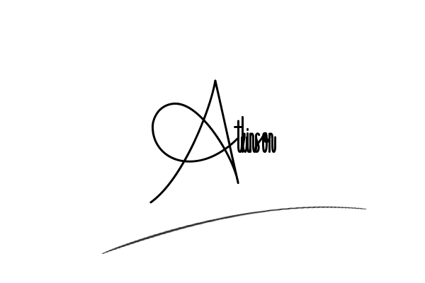 The best stylish Atkinson name signature simple easy in English