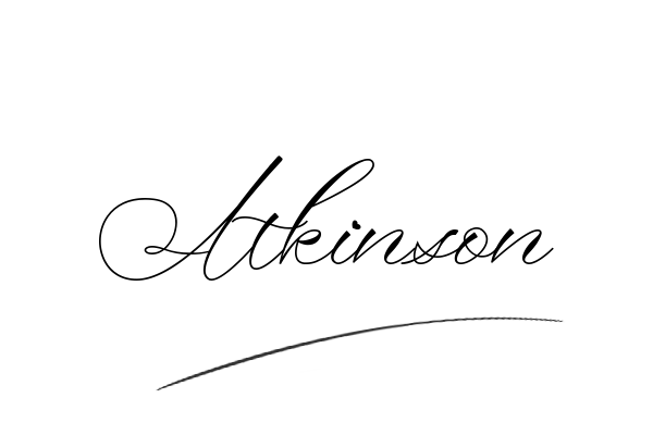 The best stylish Atkinson name signature simple easy in English