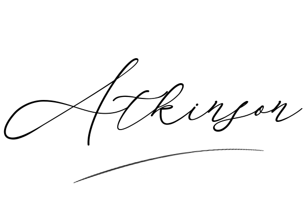 The best stylish Atkinson name signature simple easy in English