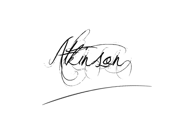 The best stylish Atkinson name signature simple easy in English