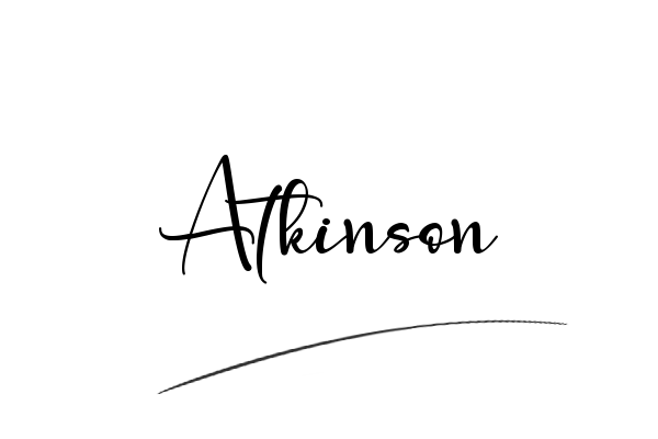 The best stylish Atkinson name signature simple easy in English