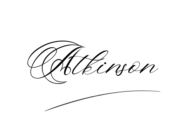 The best stylish Atkinson name signature simple easy in English