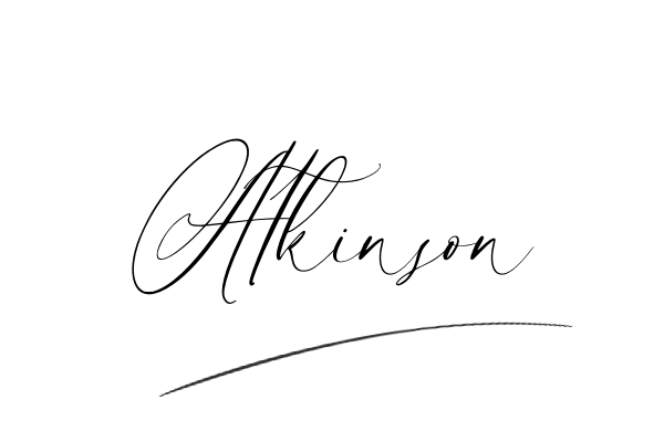 The best stylish Atkinson name signature simple easy in English
