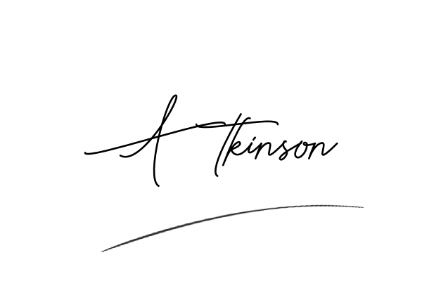 The best stylish Atkinson name signature simple easy in English