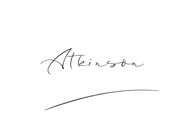The best stylish Atkinson name signature simple easy in English