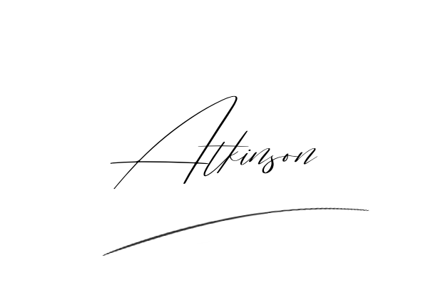 The best stylish Atkinson name signature simple easy in English