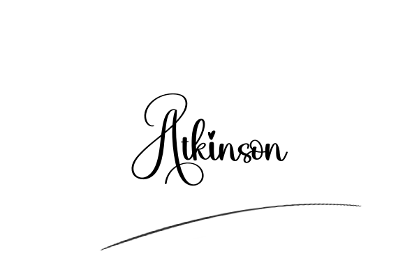 The best stylish Atkinson name signature simple easy in English