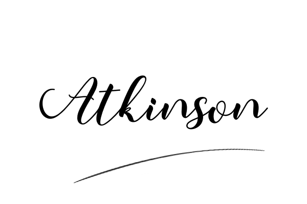 The best stylish Atkinson name signature simple easy in English