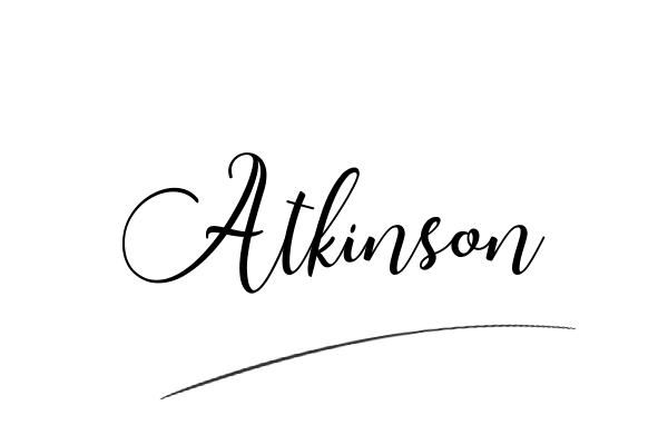The best stylish Atkinson name signature simple easy in English