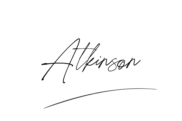 The best stylish Atkinson name signature simple easy in English