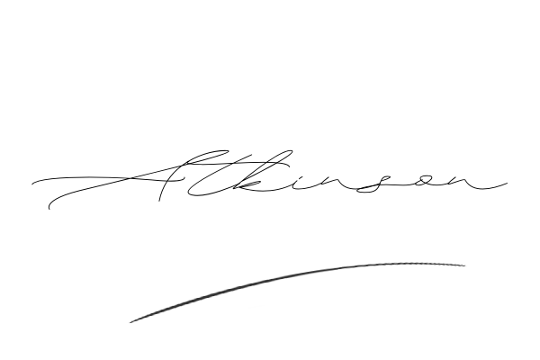 The best stylish Atkinson name signature simple easy in English