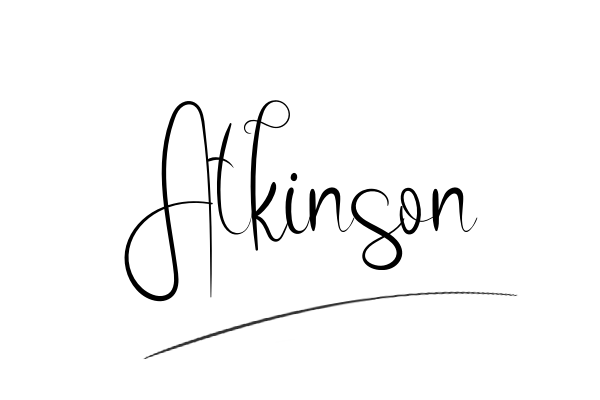 The best stylish Atkinson name signature simple easy in English
