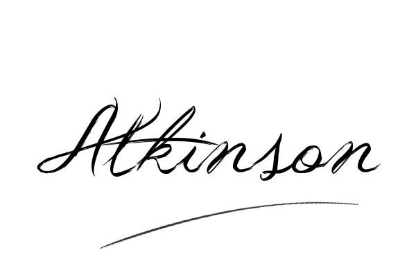 The best stylish Atkinson name signature simple easy in English