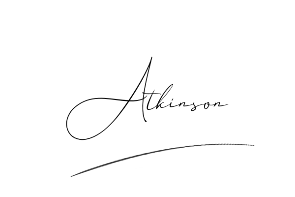 The best stylish Atkinson name signature simple easy in English