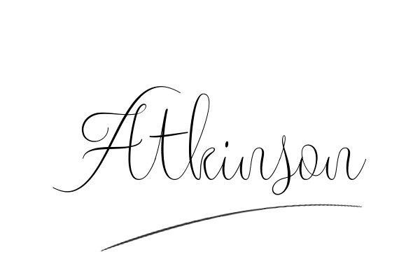 The best stylish Atkinson name signature simple easy in English