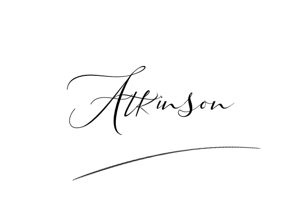 The best stylish Atkinson name signature simple easy in English