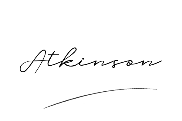 The best stylish Atkinson name signature simple easy in English