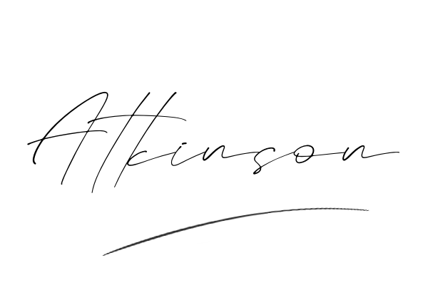 The best stylish Atkinson name signature simple easy in English