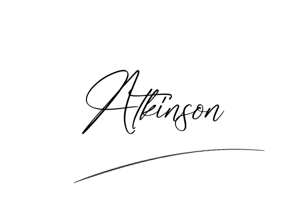 The best stylish Atkinson name signature simple easy in English