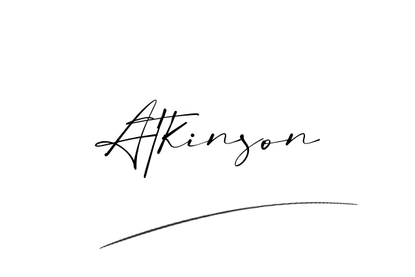 The best stylish Atkinson name signature simple easy in English