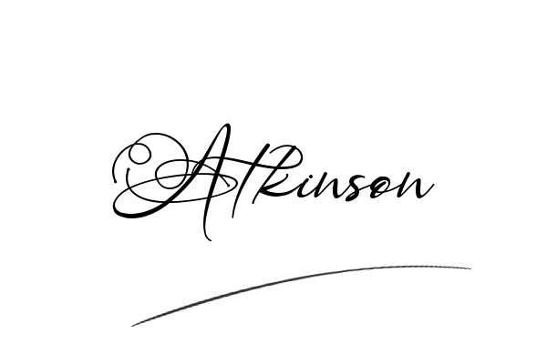 The best stylish Atkinson name signature simple easy in English