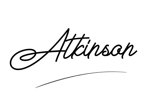 The best stylish Atkinson name signature simple easy in English