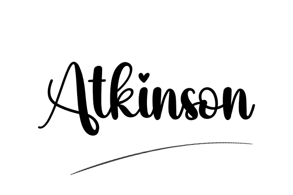 The best stylish Atkinson name signature simple easy in English