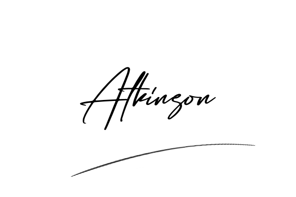 The best stylish Atkinson name signature simple easy in English