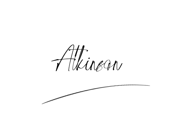 The best stylish Atkinson name signature simple easy in English