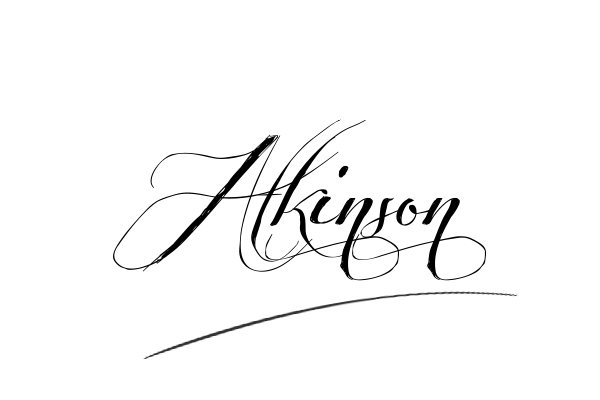 The best stylish Atkinson name signature simple easy in English