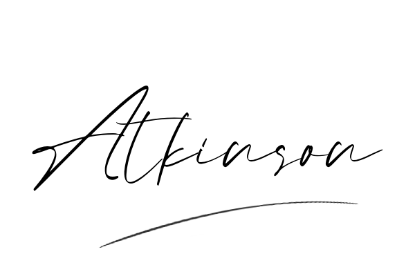 The best stylish Atkinson name signature simple easy in English